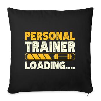 Fitness Motivation Bodybuilder Personal Trainer - Sofakissenbezug 45 x 45 cm - Schwarz - Vorne