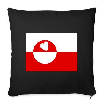 Groenland - Housse de coussin décorative 45 x 45 cm - noir - Devant