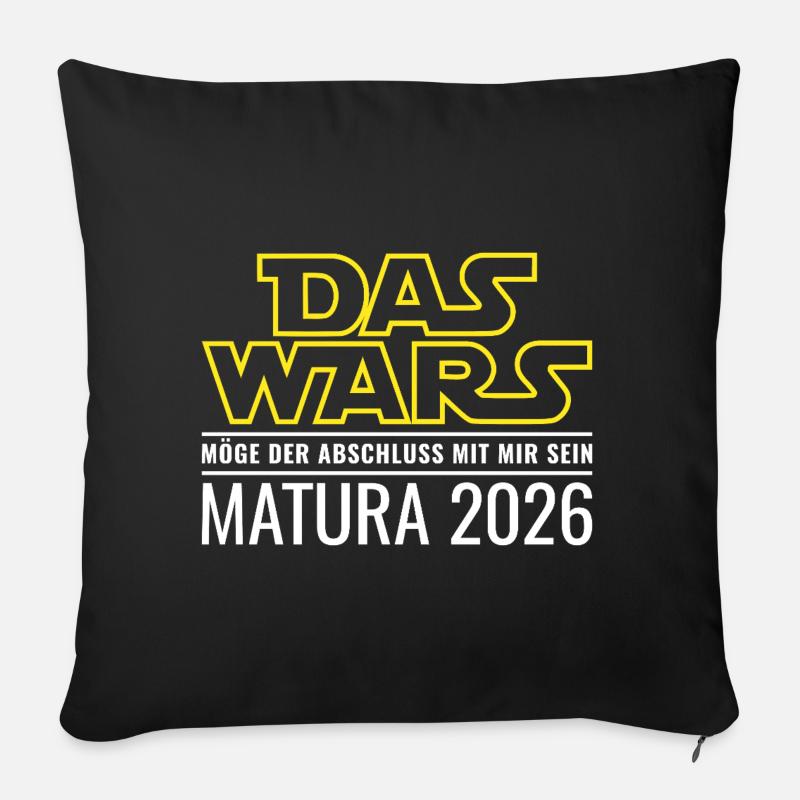 Matura 2026 Das wars - Sofakissenbezug 45 x 45 cm - Schwarz