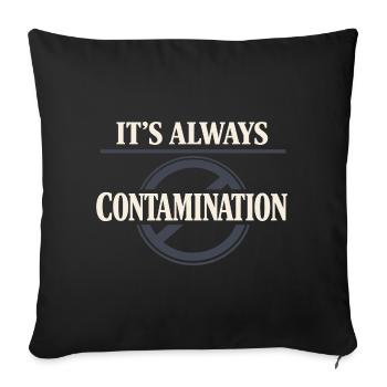 microbiology - Sofa pillowcase 17,3'' x 17,3'' (45 x 45 cm) - black - Front
