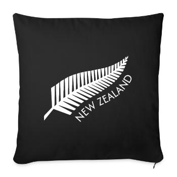 Fougère de Nouvelle-Zélande Proud Kiwi - Housse de coussin décorative 45 x 45 cm - noir - Devant