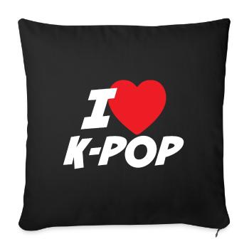 J’adore la K-pop - Housse de coussin décorative 45 x 45 cm - noir - Devant