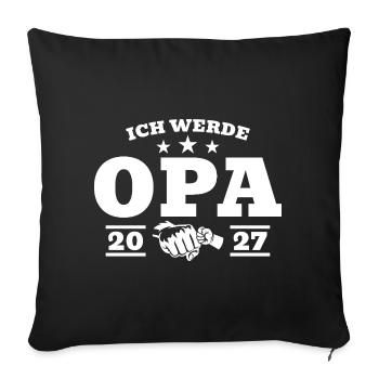 I'm going to be a grandpa 2027 pregnancy announcement - Sofa pillowcase 17,3'' x 17,3'' (45 x 45 cm) - black - Front