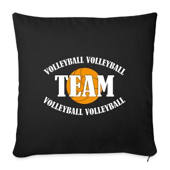 Équipe de volley-ball - Housse de coussin décorative 45 x 45 cm - noir - Devant