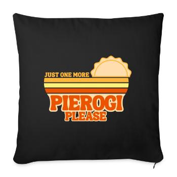 Pierogi Encore un raviolis, s’il vous plaît Cuisine polonaise - Housse de coussin décorative 45 x 45 cm - noir - Devant