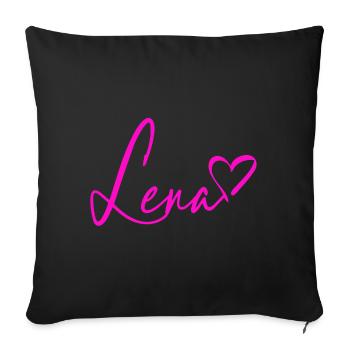 Lena Signature Neon Pink - Sofa pillowcase 17,3'' x 17,3'' (45 x 45 cm) - black - Front