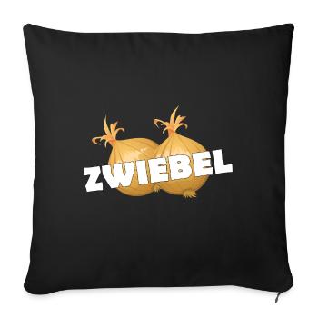 oignon - Housse de coussin décorative 45 x 45 cm - noir - Devant
