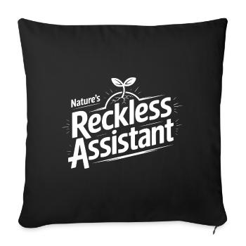 Nature's Reckless Assistant - Sofa pillowcase 17,3'' x 17,3'' (45 x 45 cm) - black - Front