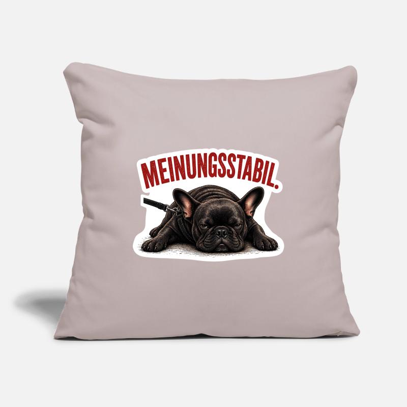 Frenchie – Meinungsstabil Bully Sofakissenbezug 45 x 45 cm