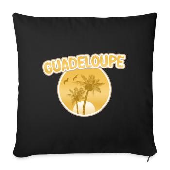 Strand Guadeloupe - Sofakissenbezug 45 x 45 cm - Schwarz - Vorne