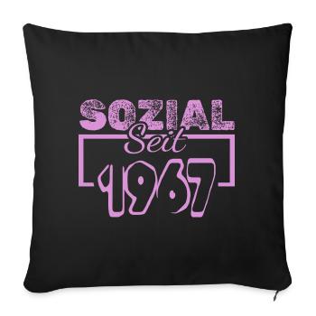 1967 - Sofa pillowcase 17,3'' x 17,3'' (45 x 45 cm) - black - Front