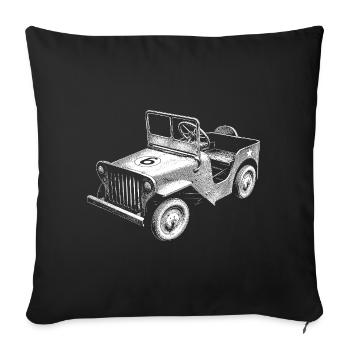 Caisse à savon - Housse de coussin décorative 45 x 45 cm - noir - Devant