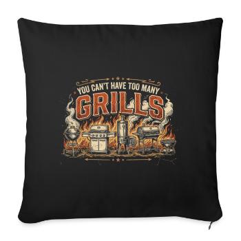 BBQ Humor Dad Grilling Summer Gift - Sofa pillowcase 17,3'' x 17,3'' (45 x 45 cm) - black - Front
