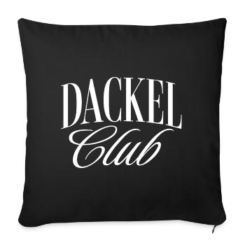 Dackel Club - Sofakissenbezug 45 x 45 cm - Schwarz - Vorne