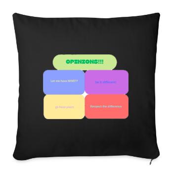 Opinions! Colorful Blocks - Sofakissenbezug 45 x 45 cm - Schwarz - Vorne