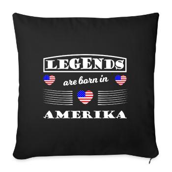 Legenden aus Amerika - Sofakissenbezug 45 x 45 cm - Schwarz - Vorne