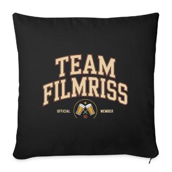 Mallorca Team Filmriss Party JGA Partycrew Malle - Sofakissenbezug 45 x 45 cm - Schwarz - Vorne