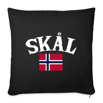 Norway Vacation Norge Fjords Travel Scandinavian - Sofa pillowcase 17,3'' x 17,3'' (45 x 45 cm) - black - Front