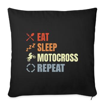 Motocross Routine - Housse de coussin décorative 45 x 45 cm - noir - Devant