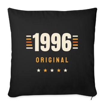 1996 Original Jahrgang Retro 30. Geburtstag Gesche - Sofakissenbezug 45 x 45 cm - Schwarz - Vorne