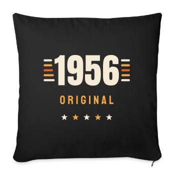 1956 Original Jahrgang Retro 70. Geburtstag Gesche - Sofakissenbezug 45 x 45 cm - Schwarz - Vorne