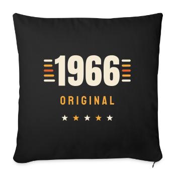 1966 Original Jahrgang Retro 60. Geburtstag Gesche - Sofakissenbezug 45 x 45 cm - Schwarz - Vorne