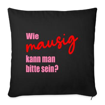 Beste Freundin Maus - Sofakissenbezug 45 x 45 cm - Schwarz - Vorne