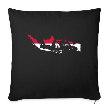 Indonesie - Housse de coussin décorative 45 x 45 cm - noir - Devant