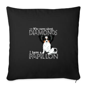 diamondpapillon3 - Sofa pillowcase 17,3'' x 17,3'' (45 x 45 cm) - black - Front