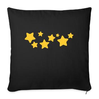Etoiles - Housse de coussin décorative 45 x 45 cm - noir - Devant