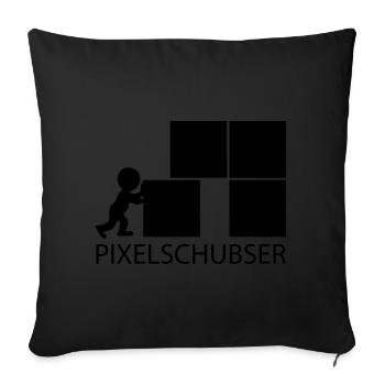 Pousseurs de pixels et fiers de cela ! - Housse de coussin décorative 45 x 45 cm - noir - Devant