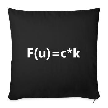 F(u)=c*k Gleichung Lustig Formel Mathe Humor Spaß - Sofakissenbezug 45 x 45 cm - Schwarz - Vorne