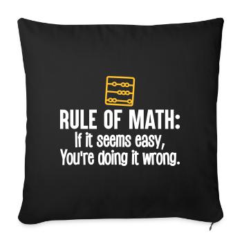 Funny Math - rule of math - Sofa pillowcase 17,3'' x 17,3'' (45 x 45 cm) - black - Front