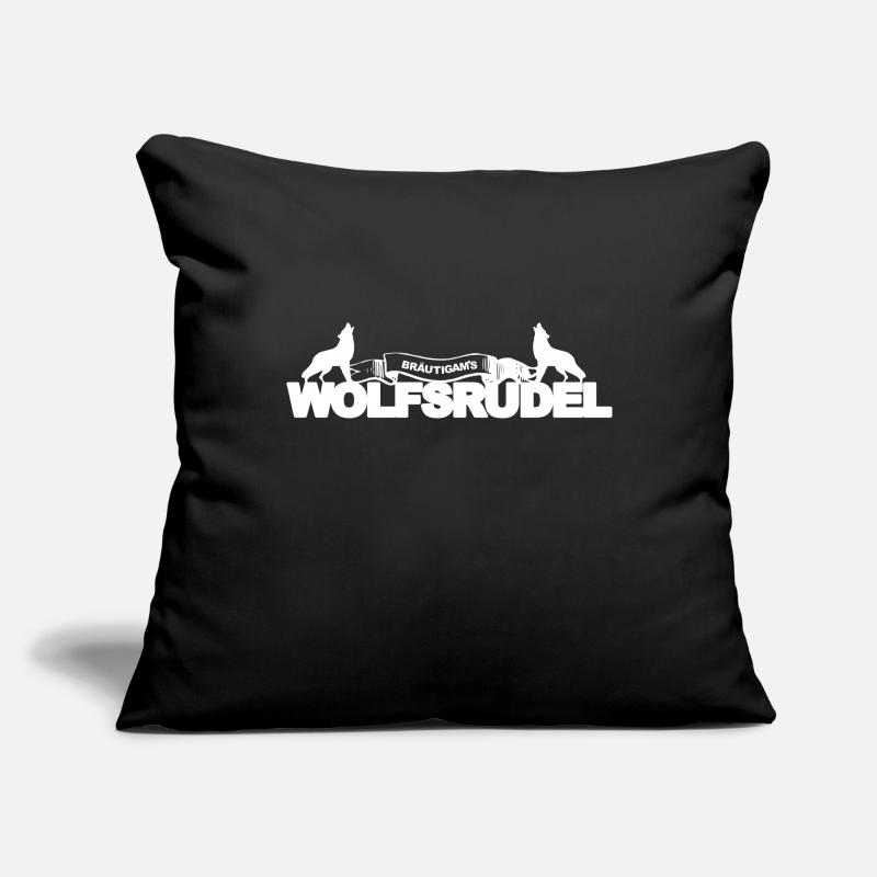 Wolfsrudel Bräutigam Junggesellenabschied Geschenk Sofakissenbezug 45 x 45 cm