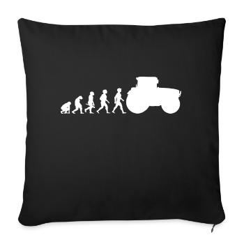Evolution tractor tractor tractors - Sofa pillowcase 17,3'' x 17,3'' (45 x 45 cm) - black - Front