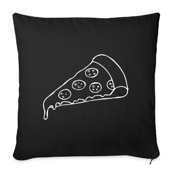 pizza - Housse de coussin décorative 45 x 45 cm - noir - Devant