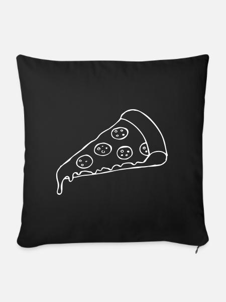 Pizza - Sofakissenbezug 45 x 45 cm - Schwarz