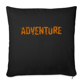 Adventure - Sofa pillowcase 17,3'' x 17,3'' (45 x 45 cm) - black - Front
