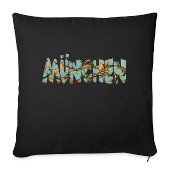 munich e 20 - Housse de coussin décorative 45 x 45 cm - noir - Devant