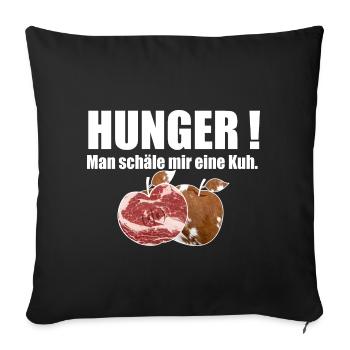 carnivore - Sofa pillowcase 17,3'' x 17,3'' (45 x 45 cm) - black - Front
