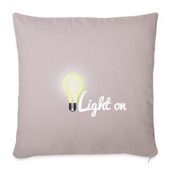 Lumière à l’ampoule - Housse de coussin décorative 45 x 45 cm - taupe clair - Devant