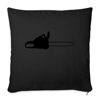 chainsaw_f1 - Sofa pillowcase 17,3'' x 17,3'' (45 x 45 cm) - black - Front