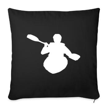 Kayak - Housse de coussin décorative 45 x 45 cm - noir - Devant