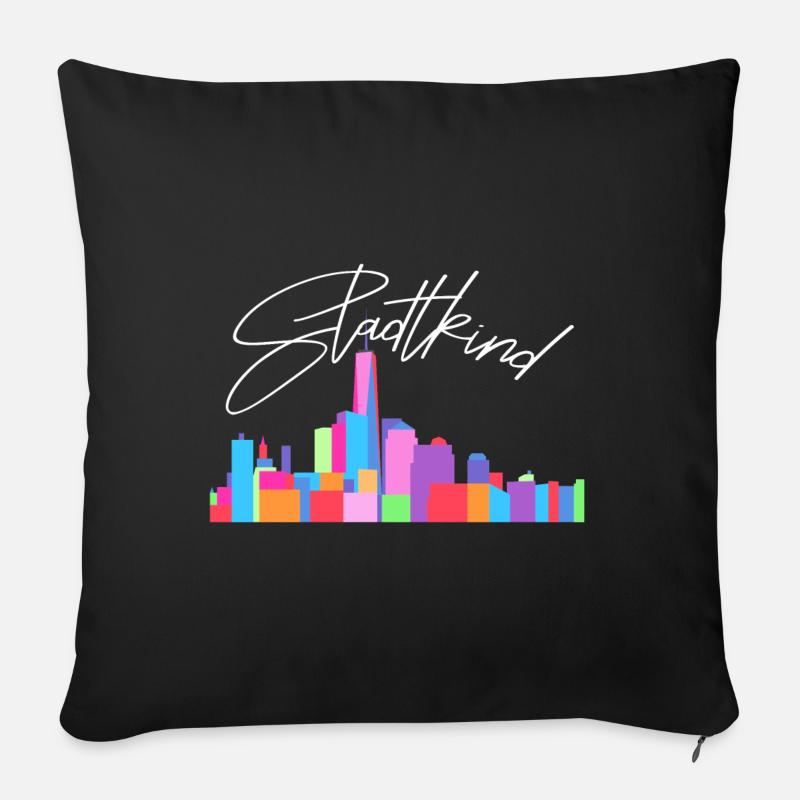 Stadtkind - Sofakissenbezug 45 x 45 cm - Schwarz