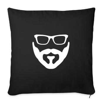 Bart Brille - Sofakissenbezug 45 x 45 cm - Schwarz - Vorne