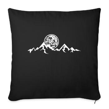 klettern berge huegel bergsteigen bergsteiger plan - Sofakissenbezug 45 x 45 cm - Schwarz - Vorne