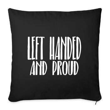 left handed - Sofa pillowcase 17,3'' x 17,3'' (45 x 45 cm) - black - Front