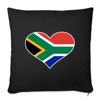 Südafrika - Sofakissenbezug 45 x 45 cm - Schwarz - Vorne