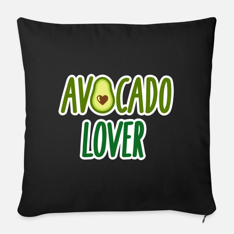 Avocado - Sofakissenbezug 45 x 45 cm - Schwarz