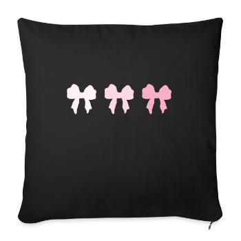 Silhouette pink ribbon gift idea ballet - Sofa pillowcase 17,3'' x 17,3'' (45 x 45 cm) - black - Front